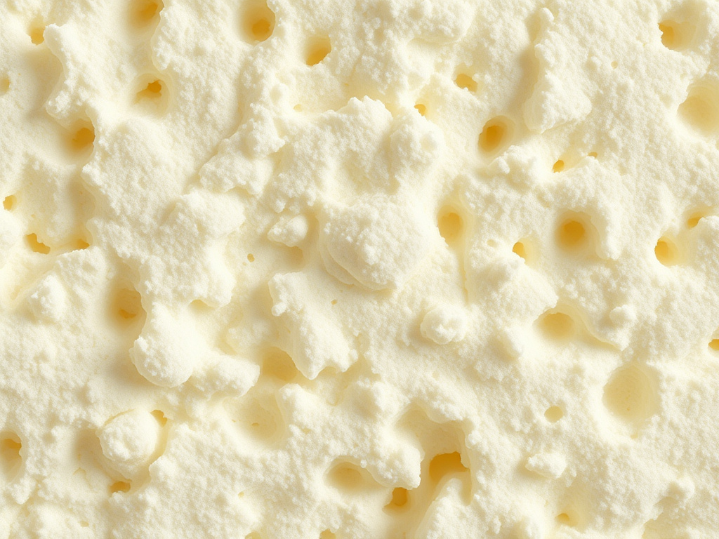 Close-up texture of cured spray foam insulation material